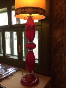 MURANO GLAS LAMPE ODER BODENLAMPE ZUM AUFSTELLEN - ROSSO VENEZIA